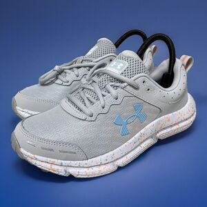 Under Armour Womens UA Charged Assert 10 PNTSP Grey 3027092-100 Shoes Size 7